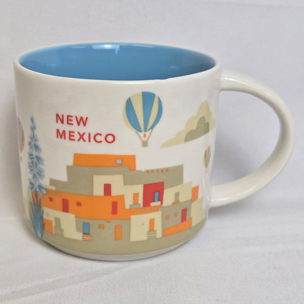 Starbucks New Mexico You Are Here Series Mug 14 fl oz 2015 White Blue